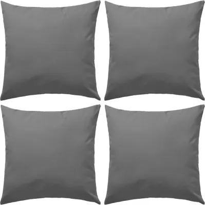 Image de Oreiller d'extérieur lot de 4 45 x 45 cm Gris
