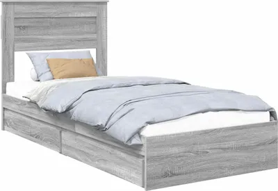 Obrázok produktu pre vidaXL Úložná posteľ sivá Sonoma 90 x 200 cm materiál na báze dreva