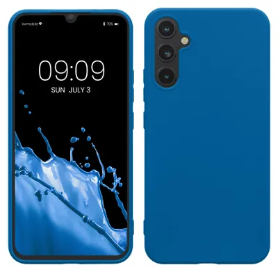 Produktbild von kwmobile Handyhülle für Samsung Galaxy A34 5G Hülle - TPU Case - Kabelloses Laden - Schutzhülle Cover in Karibikblau