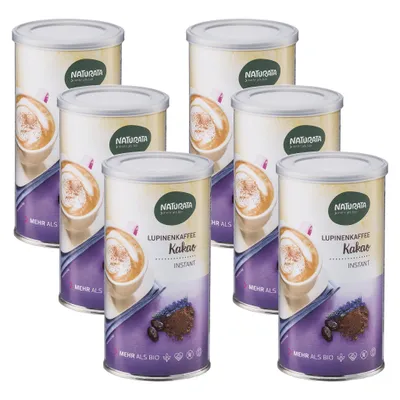 Produktbild von Lupinenkaffee Kakao, instant, Dose, 6 x 175 g