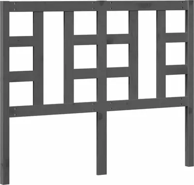 Produktbild von vidaXL Kopfteil Grau 126x4x100 cm Massivholz Kiefer