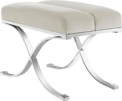 Produktbild von Casa Padrino Luxus Hocker Hellgrau 69 x 42 x H. 51 cm - Designermöbel
