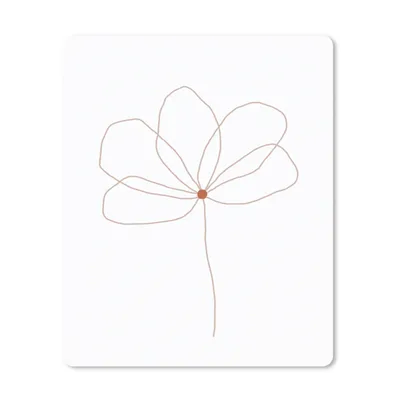 Produktbild von MuchoWow® Mauspad Mousepad Blume - Strichzeichnung - Natur 30x40 cm - Mousepads - Maus Mat - Pad - Mausunterlage - Mausmatten
