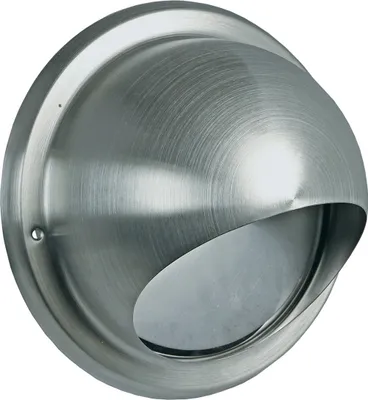 Produktbild von Europart 10028185 UNIVERSAL Abluft Haube Aussenhaube Aussengitter Lüftung Anschluss 150mm Edelstahl Rund mit Rückstauklappe Gitter Insektendraht u.a Trockner Dunstabzugshaube