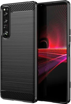 Produktbild von König Design Hülle kompatibel mit Sony Xperia 1 IV Kunststoff Soft Handyhülle - Handy Case Schwarz