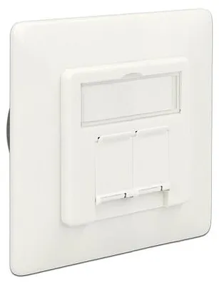 Immagine prodotto di Netzwerk Anschlussdose Unterputz 2 Port RJ45 Cat.6A LSA