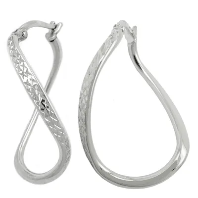 Produktbild von Creole, oval rhodiniert, Silber 925