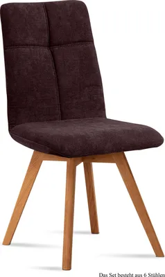 Produktbild von Esszimmerstuhl (6er-Set) Dimut 47x92x60 Eiche geölt/Espresso