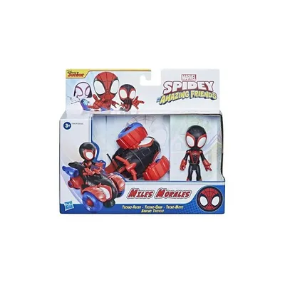 Produktbild von Hasbro Marvel Spidey and His Amazing Friends Miles Morales: Spider-Man Techno-Racer; F19415X0