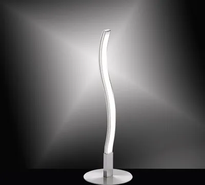 Produktbild von JUST LIGHT LED Tischlampe WAVE Schnurschalter wellenförmig, warmweiß Licht silber Wohnbereich, z.B. Wohnzimmer, Esszimmer, Schlafzimmer, Flur 15128-55