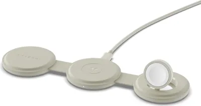 Immagine prodotto di Satechi OntheGo caricatore wireless 3 in 1 - Design compatto e pieghevole - Materiali durevoli e resistenti ai graffi - Fornisce fino a 15W di carica per iPhone
