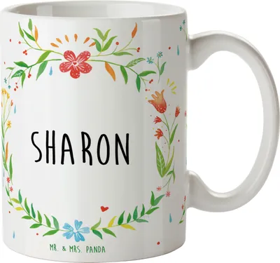 Produktbild von Mr. & Mrs. Panda Kaffeebecher Sharon - Geschenk, Teetasse, Keramiktasse, Kaffeetasse, Trinkbecher, Tasse
