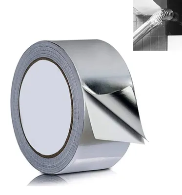 Produktbild von Aluminiumklebeband - 50 mm x 20 m - hitzebeständiges Dichtungsband - wasserdicht und dampfdicht - selbstklebendes Reparaturband - für Lüftungskanäle
