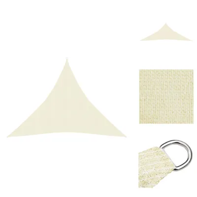 Produktbild von vidaXL Sonnensegel 160 g/m² Creme 3x3x3 m HDPE - Sonnenschirme & Sonnenschutze