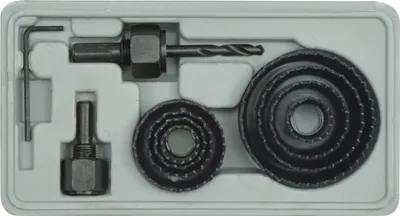 Obrázok produktu pre 13-dielna súprava píl na diery Súprava píl na diery v kufríku na drevo Ø 19-64 mm
