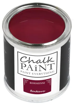 Produktbild von Chalk Paint Everything® Bordeaux (Bordeauxrot) - (750 ml) Wasserbasierte Kreidefarbe für Shabby-Chic-Möbel, Dekoration und Recycling-Projekte – Ungiftig, leicht anzuwenden