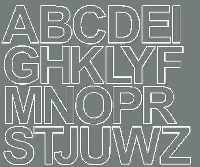 Produktbild von Selbstklebende Buchstabenaufkleber, 4,5 cm, mattgrau