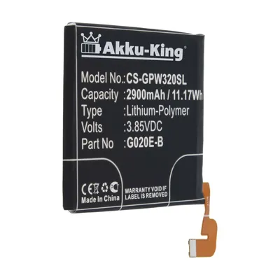 Immagine prodotto di Batteria compatibile con Google G020E-B - Li-polimero 2900 mAh - per Pixel 3A, G020H, G020G, G020E, G020F