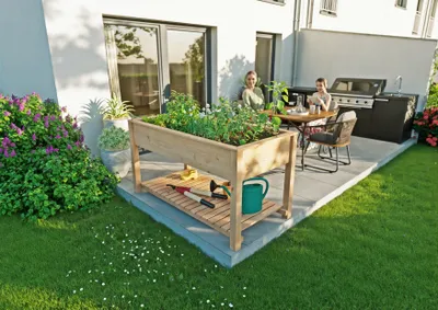 Produktbild von Stelzenbeet 170x85x90 cm Lärche unbehandelt