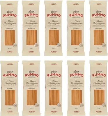 Produktbild von 10x Rummo Bucatini N°6 Pasta Lenta Lavorazione Teigwaren aus Hartweizengrieß Bronze-Zeichnung 500g