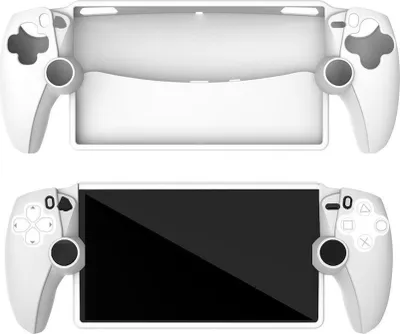 Image de Pour Sony PS5 Housse de protection en silicone antidérapante pour console de jeu Blanc