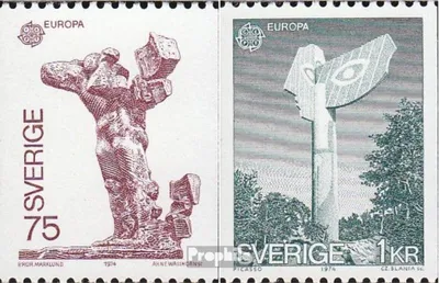 Produktbild von Briefmarken Schweden 1974 Mi 852-853 (kompl.Ausg.) postfrisch Skulpturen