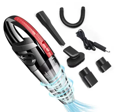 Produktbild von Handstaubsauger - Kabellos - Wiederaufladbar - 120 W - Beutellos - Flachdüse - Rot