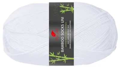 Produktbild von Pro Lana BAMBOO SOCKS UNI 100 g seidenweiche und vegane 4-fach Sockenwolle 400 m Farbe 01 - weiß