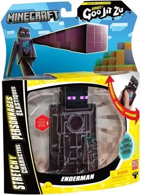 Image de Figurine Minecraft Enderman Heroes of Goo Jit Zu, Figurine Extensible, 11 cm