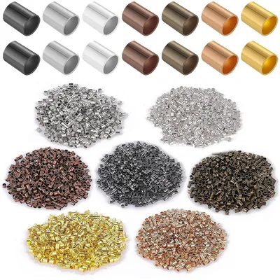 Kupferne Krimpkralen, 1500 Stück, 1,5/2/2,5 mm, für DIY-Schmuck