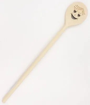 Produktbild von 10 runde Holzlöffel 30 cm - Smiley - Patisse