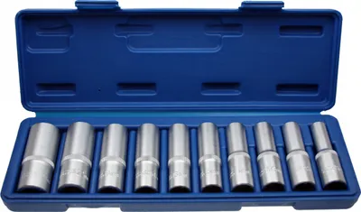 Produktbild von 10 x Steckschlüsseleinsätze TIEF VIELZAHN Einsatz LANG 12-kant 1/2 Nuss 10 24mm