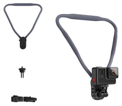 Immagine prodotto di INF Supporto da Collo per Action Camera — Staffa POV Regolabile 360° Leggera per Riprese Hands-Free VLOG, compatibile con GoPro, Insta360, DJI
