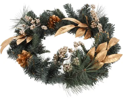 Image de Couronne de Noël, décoration dorée