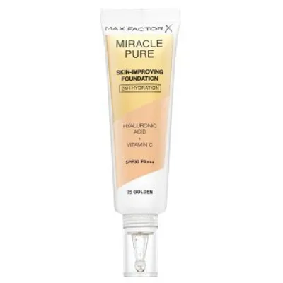 A tube of Max Factor Miracle Pure Skin-Improving Foundation.