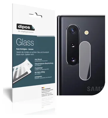 Zdjęcie produktu dla 5x folia ochronna na obiektyw aparatu Samsung Galaxy Note 10 - folia antywstrząsowa 9H dipos Glass z tworzywa sztucznego
