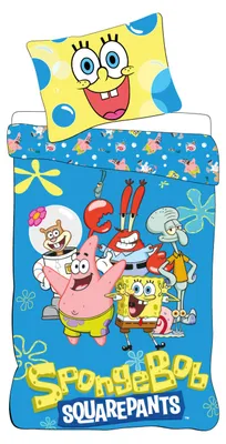 Produktbild von SpongeBob Bettbezug Sea Squad – 100 x 135 cm – 40 x 60 cm – Baumwolle