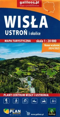 Produktbild von Wisła, Ustroń und Umgebung 1:20.000. Touristenkarte. Ausgabe 2024/2025. Galileos