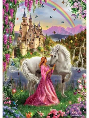 Image de Puzzle la princesse et la licorne 500 pieces - collection animaux fantastiques - educa - 17985