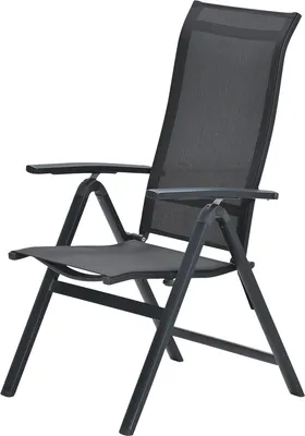 Produktbild von Garden Impressions Osaka verstellbarer Stuhl - carbon black - mittel grau