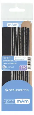 Produktbild von STALEKS EXPERT Gerade Nagelfeilen-Aufsätze Körnung 240 mit Schwamm