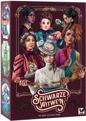 Produktbild von Brettspiel Schwarze Witwen – Intrigen im viktorianischen Britannien für 2-6 Spieler ab 14 Jahren