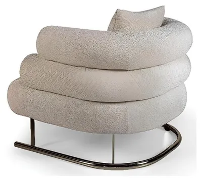 Produktbild von Moderner beiger Stoffsessel weicher Sessel hochwertige Wohnzimmermöbel