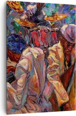 Produktbild von Bild auf Leinwand - Leinwandbild - Einteilig - Jazz Musik Band - 70x100cm - Wand Bild - Wanddeko - Wandbilder - Leinwanddruck - Kunstdruck - Wanddekoration - Leinwand bilder - Wandbild - PA70x100-3481