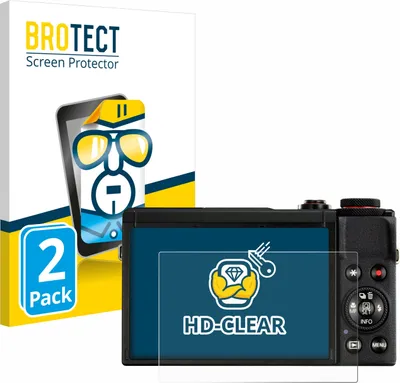 Produktbild von 2x Für Canon PowerShot G7 X Mark III Schutzfolie BROTECT Displayschutz Display Schutz Folie Klar Transparent