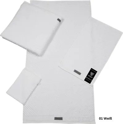 Produktbild von Ross Frottier Handtuch Serie SMART in mehreren Farben 100% Baumwolle , Größe:Waschhandschuh 16 x 22 cm, Auswahl Farbe:00 - weiss