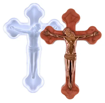 Image de Moule en silicone en forme de croix 3D pour travaux manuels et décorations