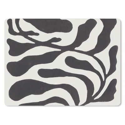Produktbild von MuchoWow® Mauspad Mousepad Blätter - Pflanze - Pastell - Schwarz 40x30 cm - Mousepads - Maus Mat - Pad - Mausunterlage - Anti Rutsch