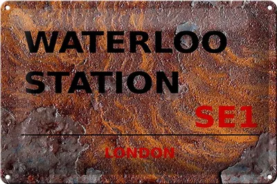 Produktbild von Blechschild London 30x20cm Waterloo Station SE1