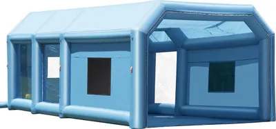 Immagine prodotto di Cabina di verniciatura gonfiabile, cabina di verniciatura gonfiabile 32,8 x 21 x 14,8 piedi, con potenti soffiatori da 1100 W + 750 W e sistema di filtraggio dell'aria, cabina di verniciatura portatile per auto per camion di grandi dimensioni, furgoni di grandi dimensioni, macchinari di grandi dimensioni